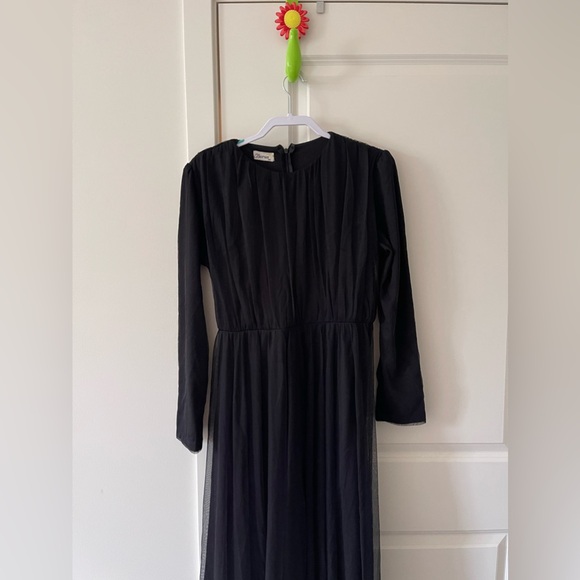 Women’s Black Modest Evening Maxi Dress (Turkish Brand) - Picture 5 of 8